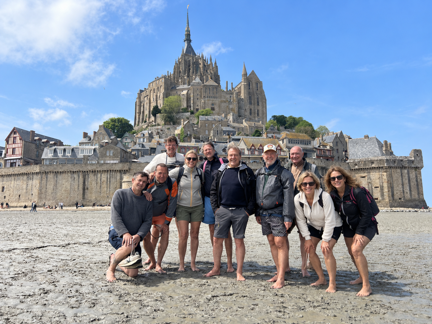 Un groupe à l’origine de l’expérience La Spirale du Sens, au Mont-Saint-Michel